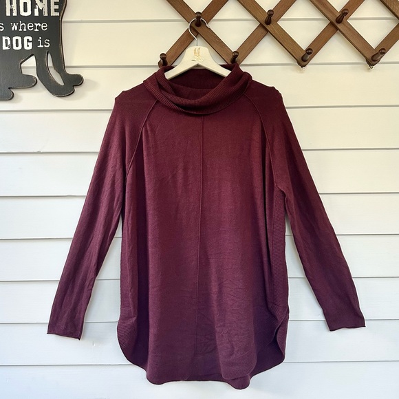 NEW Caslon Burgundy Cowl Neck Sweater - Picture 4 of 8